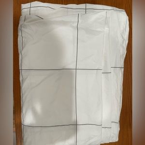 Full/queen Brooklinen window pane Duvet Cover